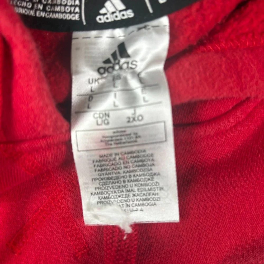 Adidas Central Coast Condors Soccer Hoodie Mens‎ Large Red Fleece Lined Winter